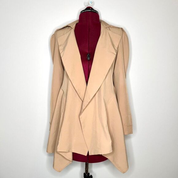 NILANQI Jackets & Blazers - Vintage Y2K J-Fashion Tan Lightweight Coat with pockets NILANQI Womens Medium